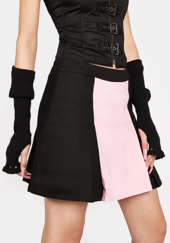 Punk Contrast Mini Skort sold by Dolls Kill