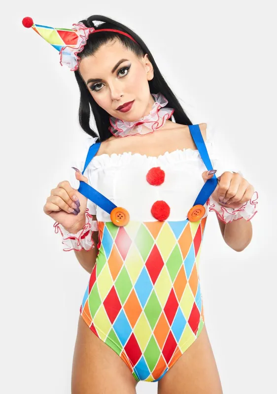 Clown Cutie Costume Set sold by Dolls Kill
