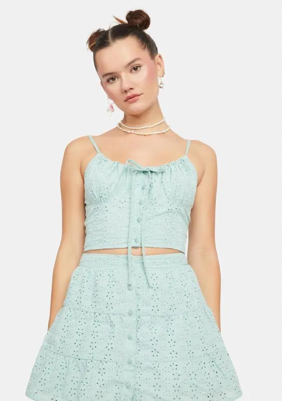 Breezy Hour Ruched Crop Top sold by Dolls Kill
