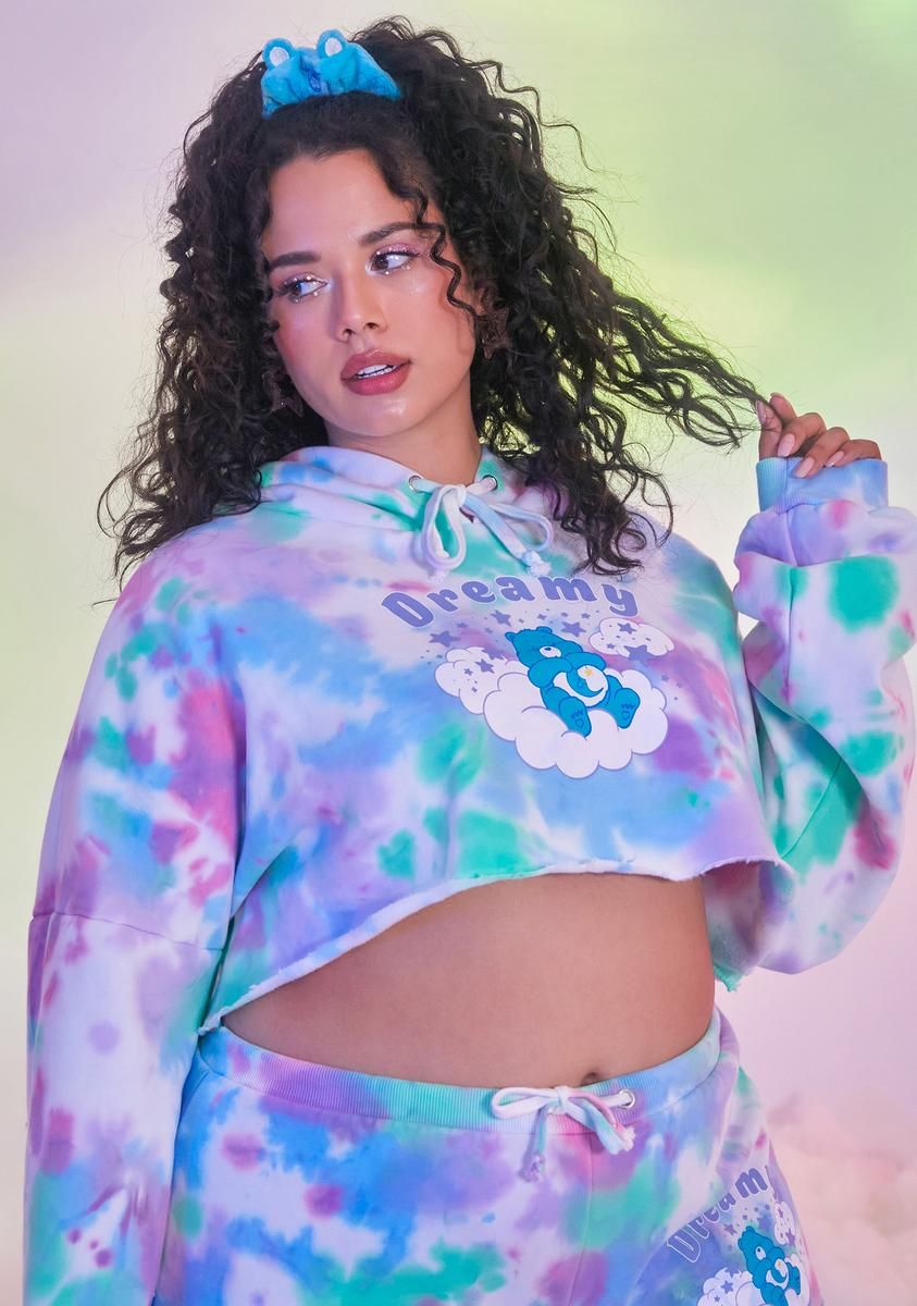 Plus L.U.V. Luv You Cropped Tie Dye Hoodie sold by Dolls Kill product image thumbnail 2