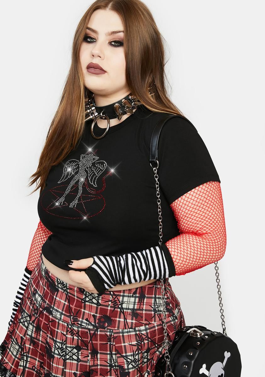 Plus Pentagram Babe Rhinestone Graphic Tee sold by Dolls Kill product image thumbnail 2
