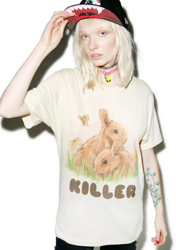 Loose Bunny Tee sold by Dolls Kill