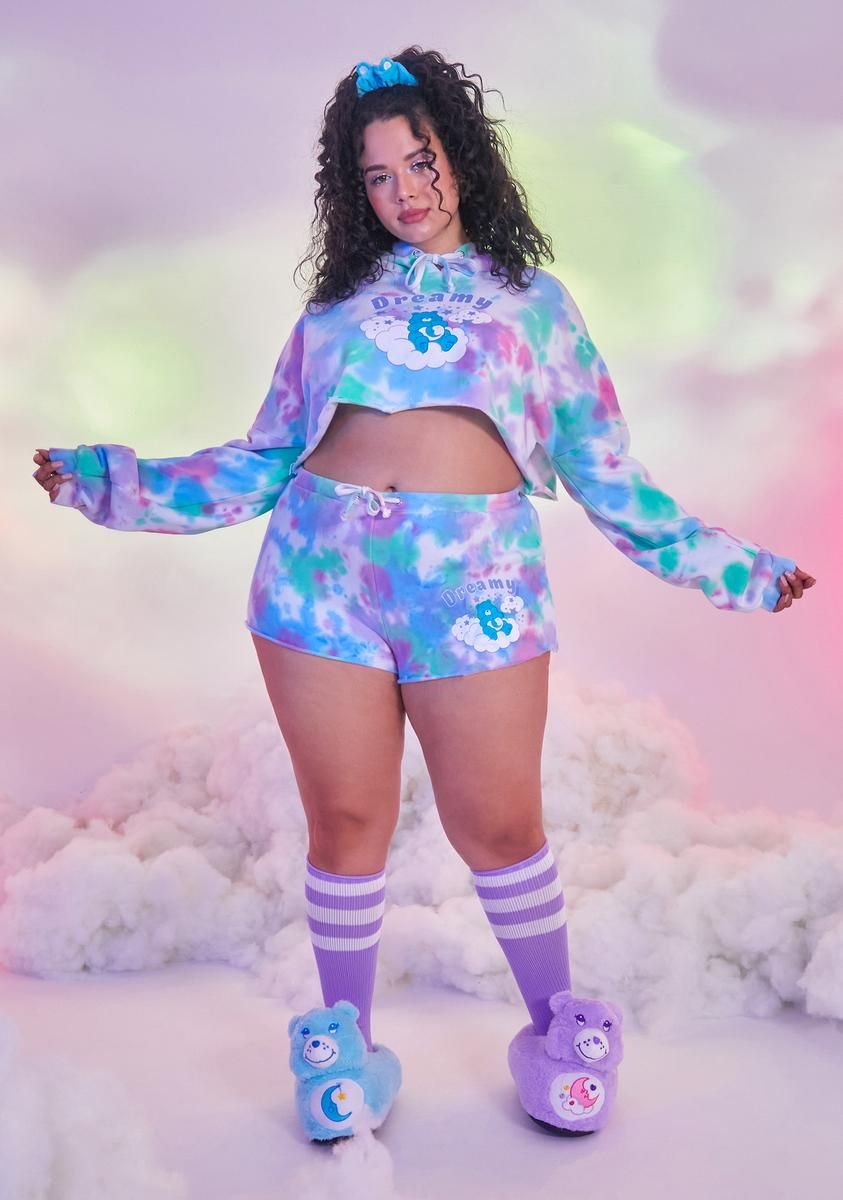 Plus L.U.V. Luv You Cropped Tie Dye Hoodie sold by Dolls Kill product image thumbnail 3