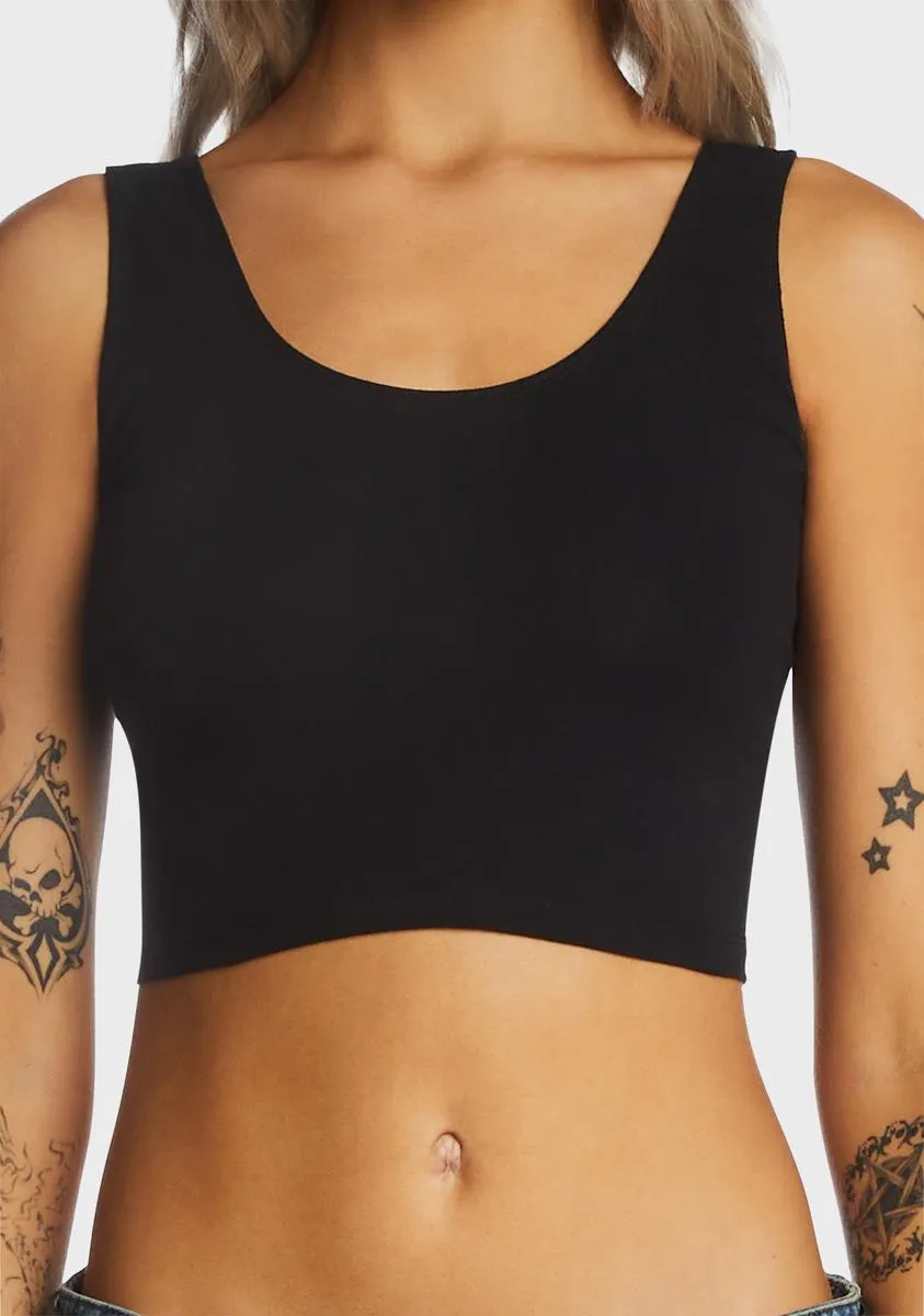 Black Tank Crop Top sold by Dolls Kill product image thumbnail 2