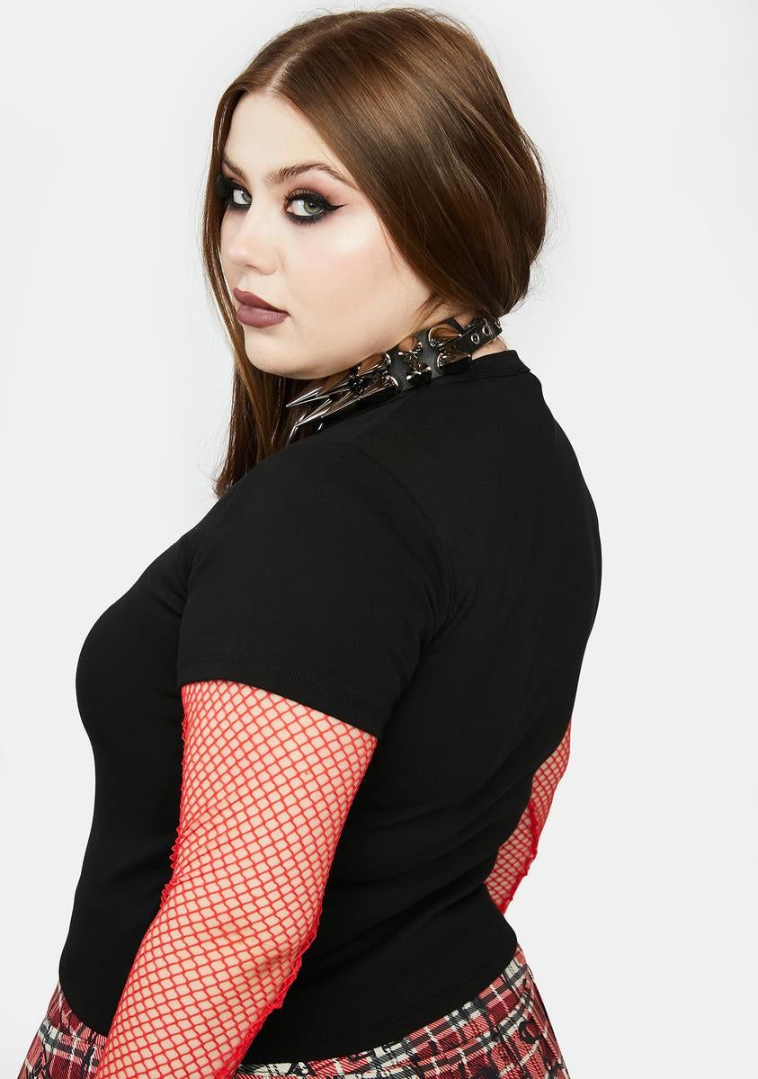 Plus Pentagram Babe Rhinestone Graphic Tee sold by Dolls Kill product image thumbnail 4