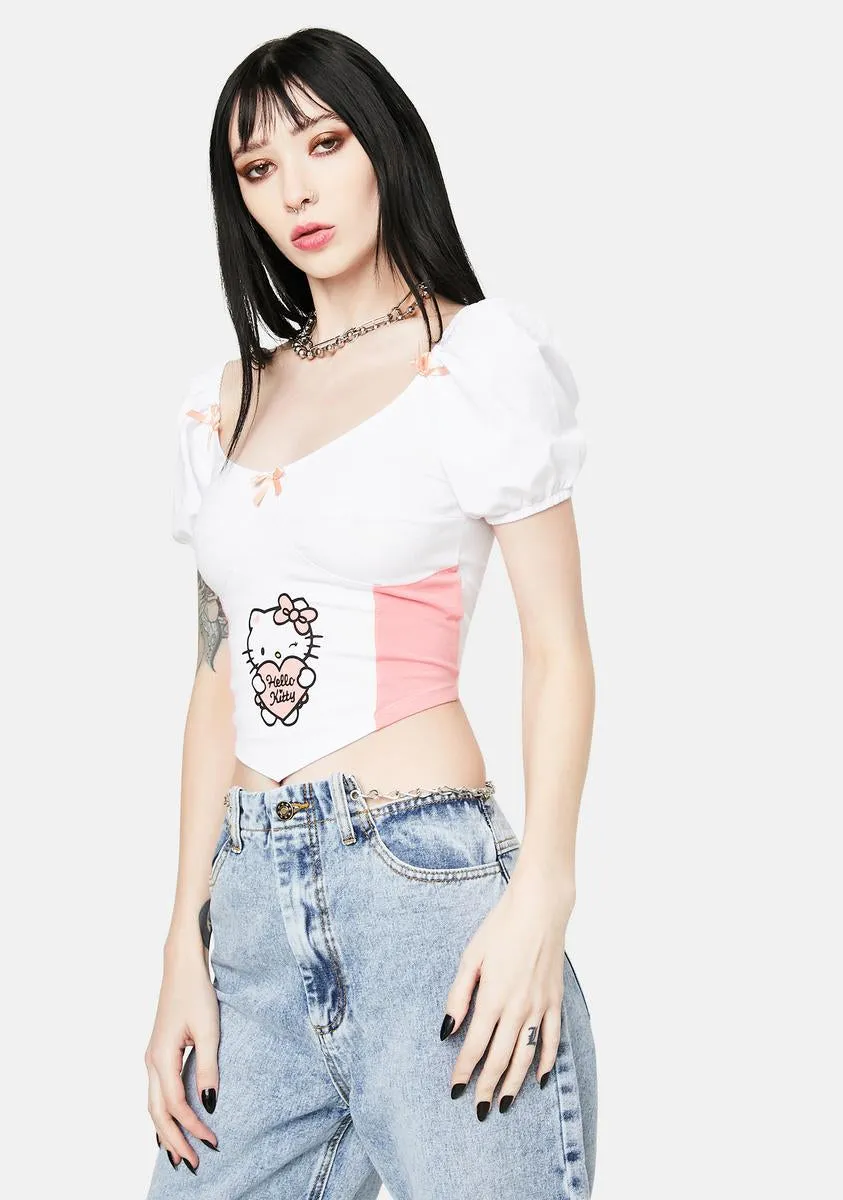 Hello Kitty Seamed Corset Top sold by Dolls Kill product image thumbnail 2