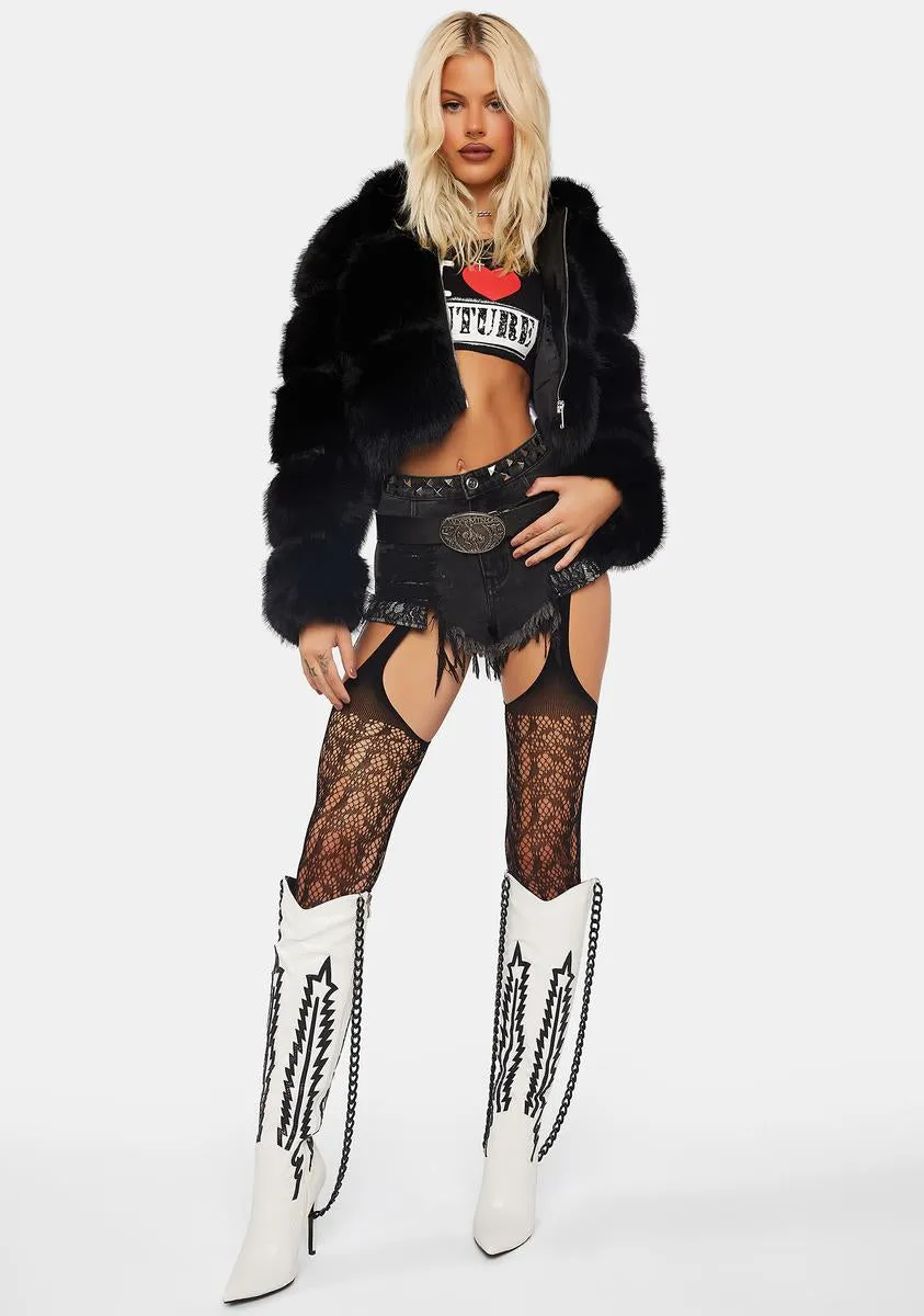 Gracelle Faux Fur Jacket sold by Dolls Kill product image thumbnail 3