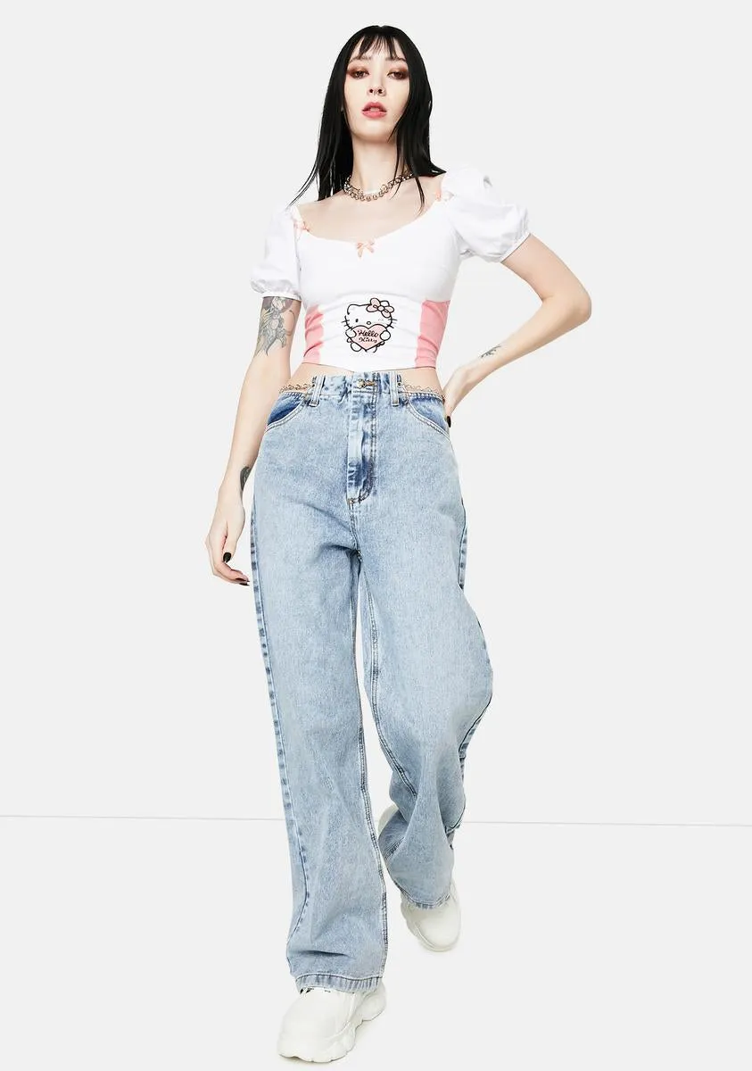 Hello Kitty Seamed Corset Top sold by Dolls Kill product image thumbnail 3