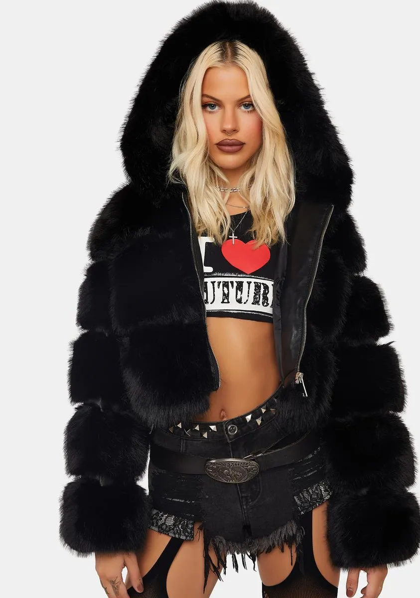 Gracelle Faux Fur Jacket sold by Dolls Kill