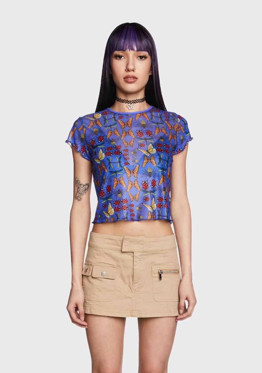 Buzz Off Mesh Top sold by Dolls Kill