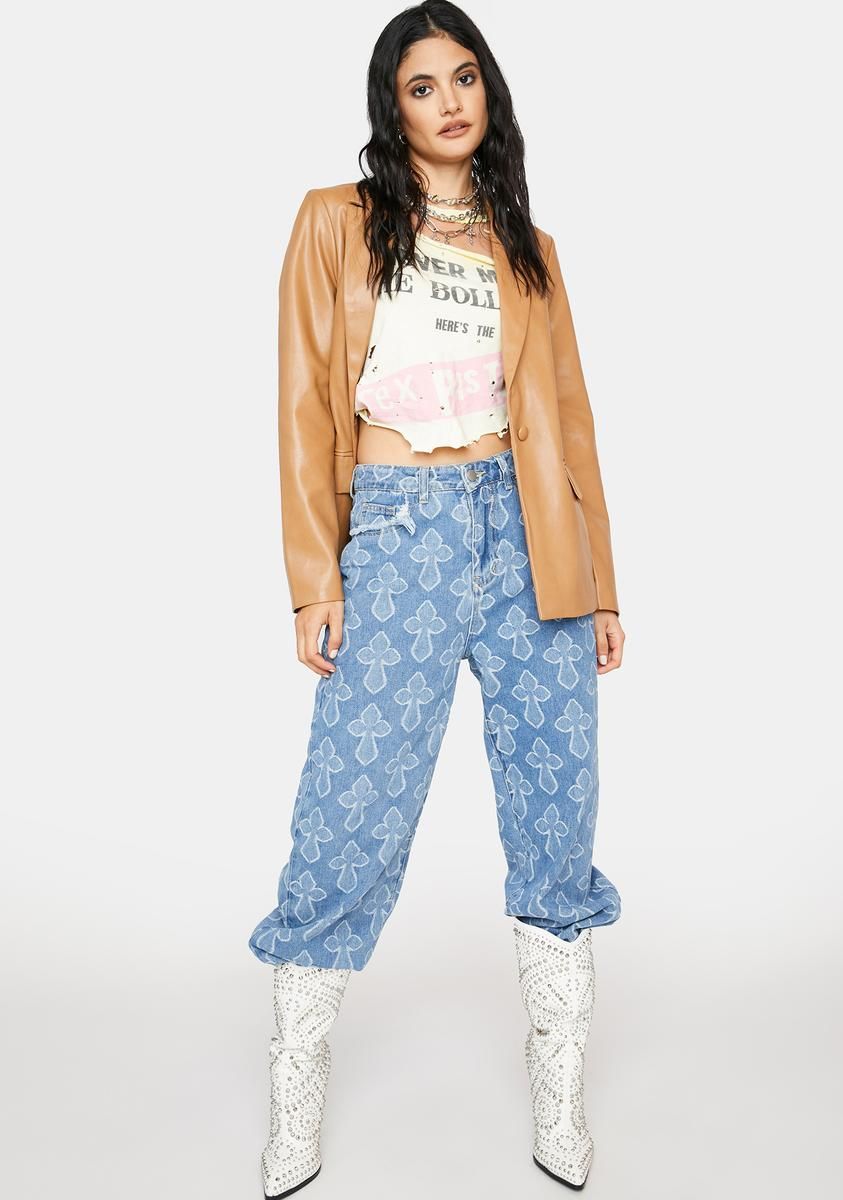 Camel Call Me Boss Oversized Blazer sold by Dolls Kill product image thumbnail 3