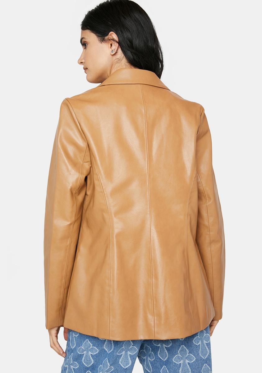 Camel Call Me Boss Oversized Blazer sold by Dolls Kill product image thumbnail 4