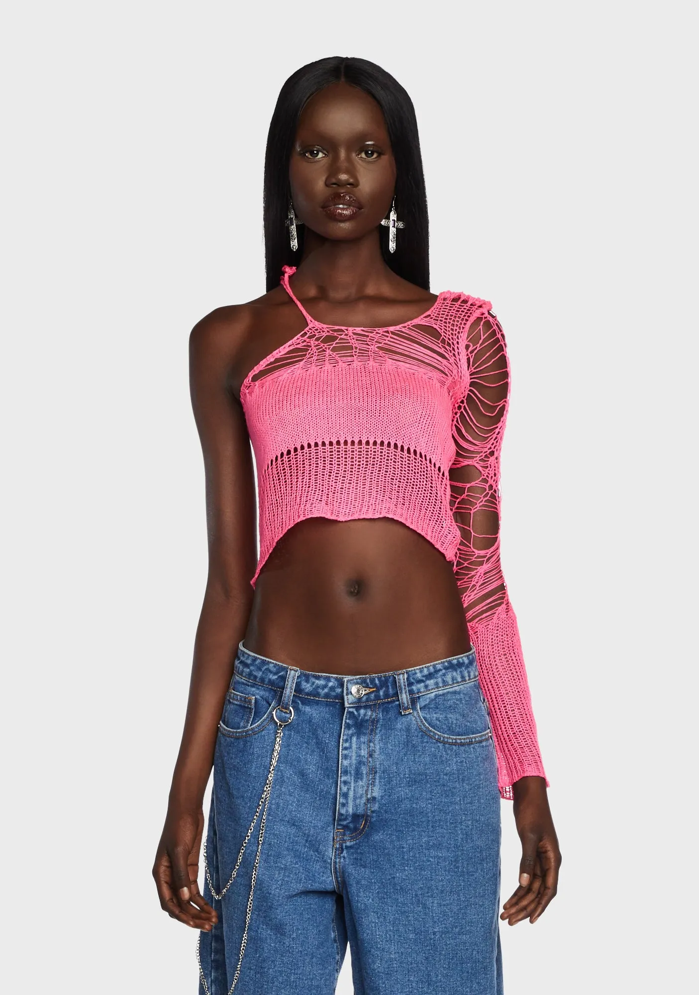 Touch Web Knit Top sold by Dolls Kill