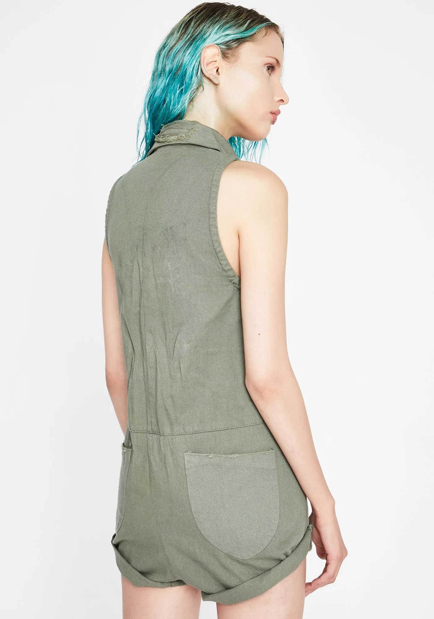 Sunday's Cool Denim Romper sold by Dolls Kill product image thumbnail 4