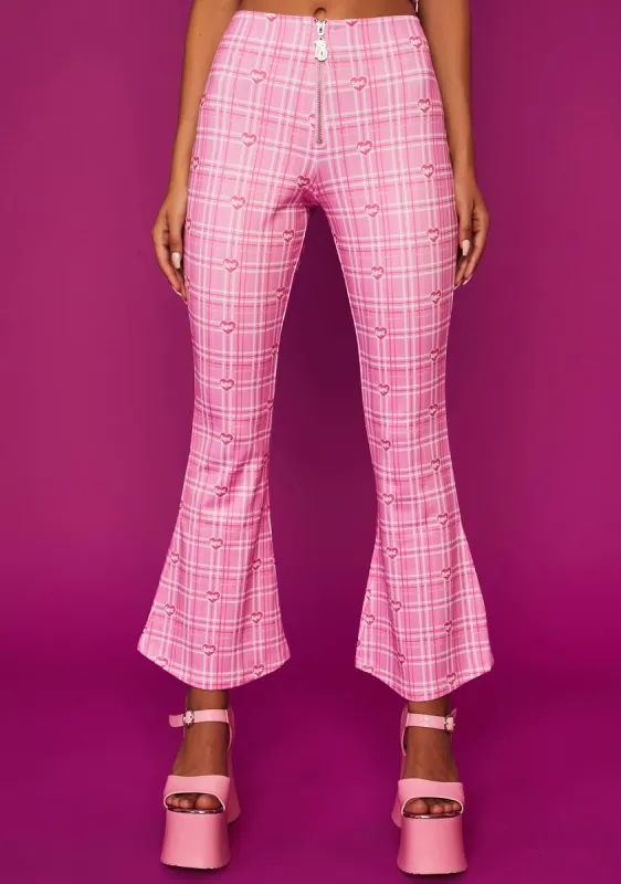 Pretty In Punk Plaid Flares sold by Dolls Kill