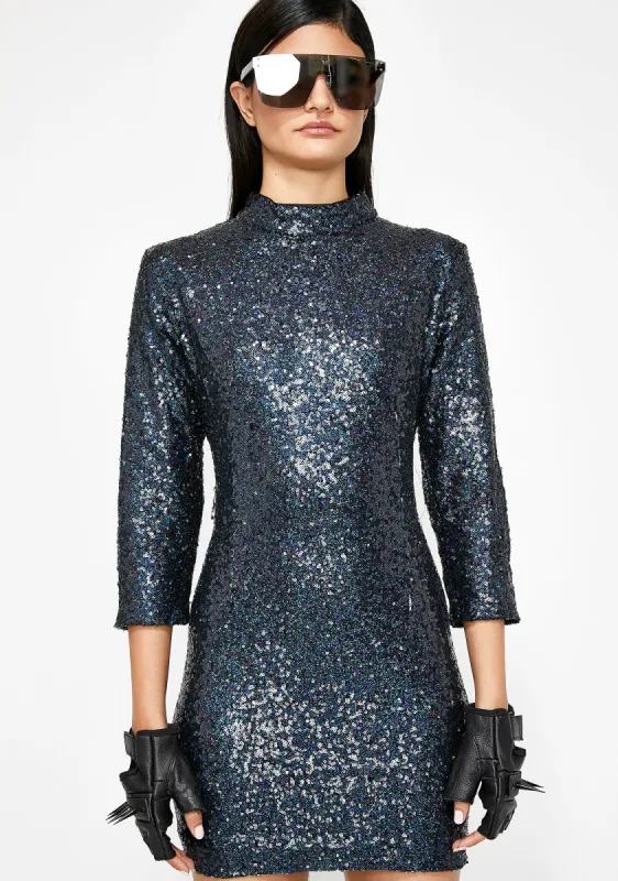 Midnight Magic Sequin Dress sold by Dolls Kill