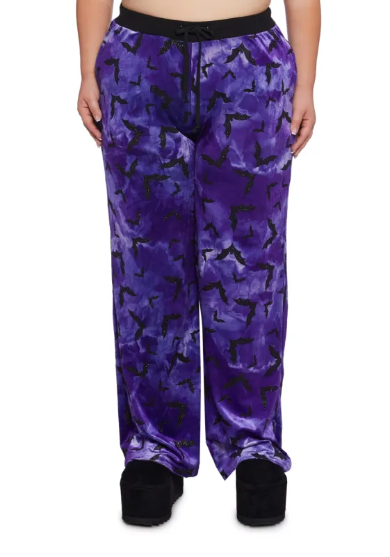 Plus Bat Behavior Jogger Sweatpants - Purple sold by Dolls Kill