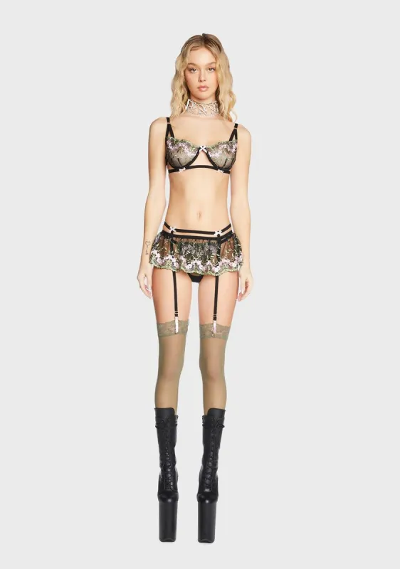 Blossomed Soul Lingerie Set sold by Dolls Kill