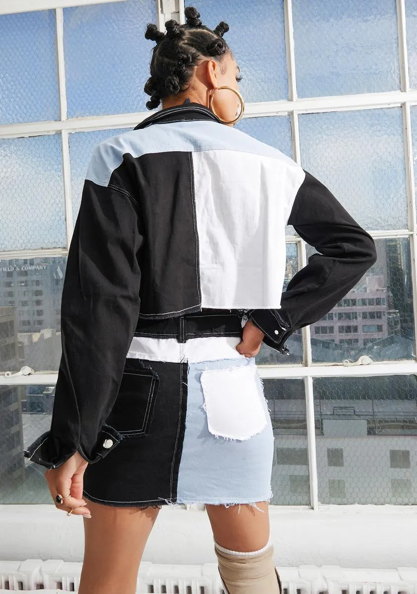 Hidden Layers Patchwork Mini Skirt sold by Dolls Kill product image thumbnail 4