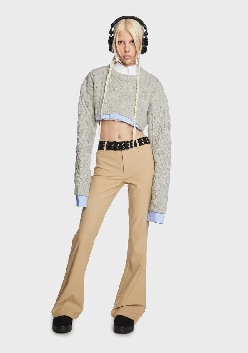 Y2K Flared Trousers sold by Dolls Kill product image thumbnail 3