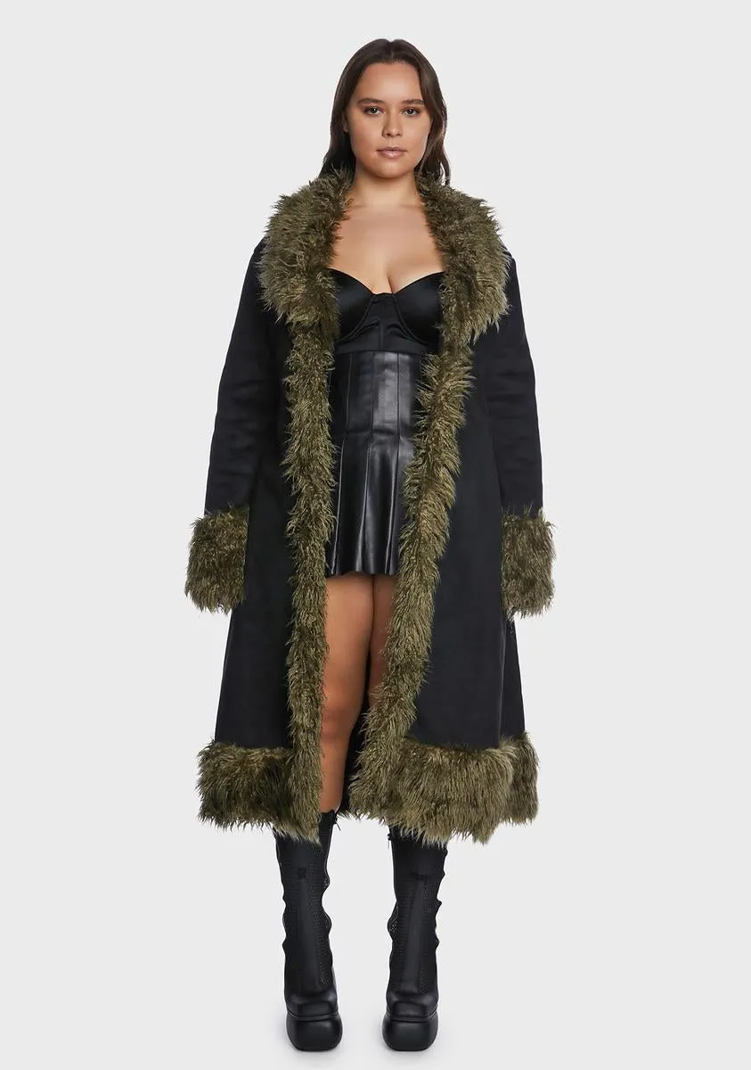 Plus Do Your Thing Faux Fur Coat sold by Dolls Kill