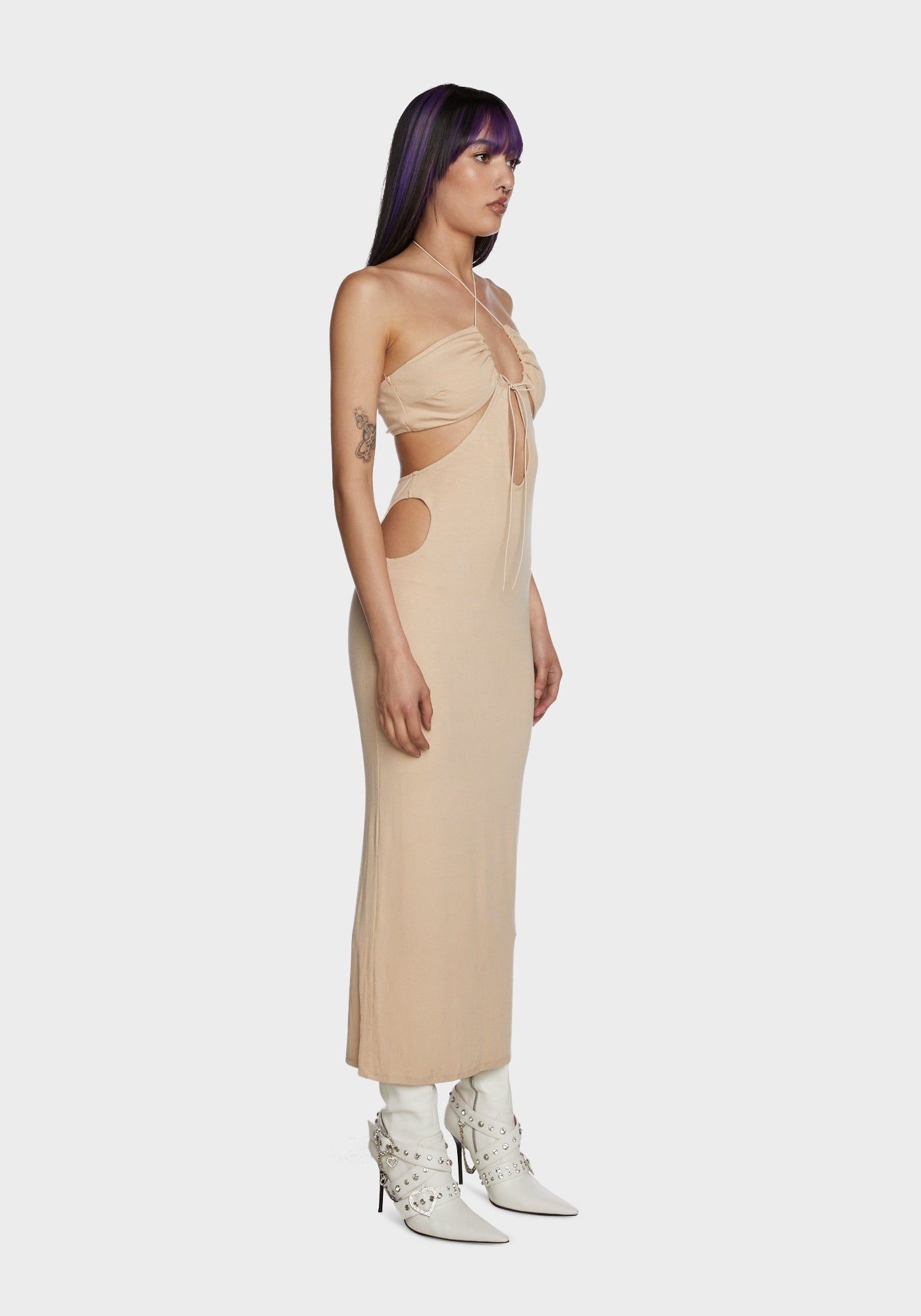 Wasting Time Maxi Dress - Light Brown sold by Dolls Kill product image thumbnail 5