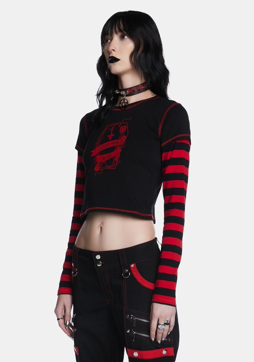 Snooze You Later Crop Top sold by Dolls Kill product image thumbnail 2