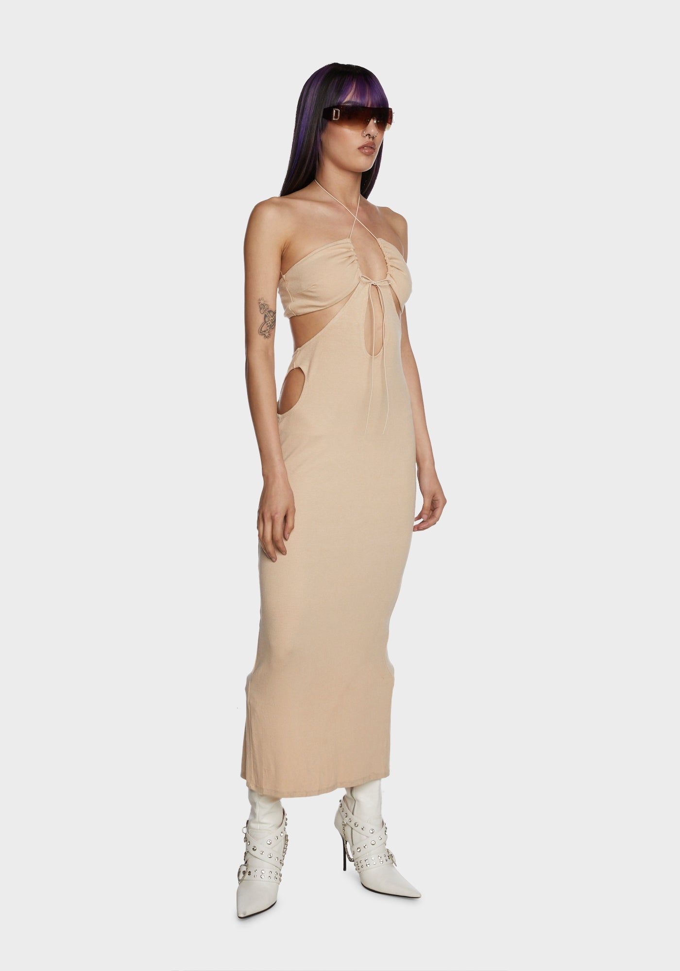 Wasting Time Maxi Dress - Light Brown sold by Dolls Kill product image thumbnail 3