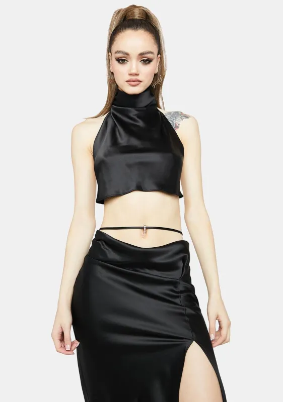 Watch And See Satin Skirt Set sold by Dolls Kill