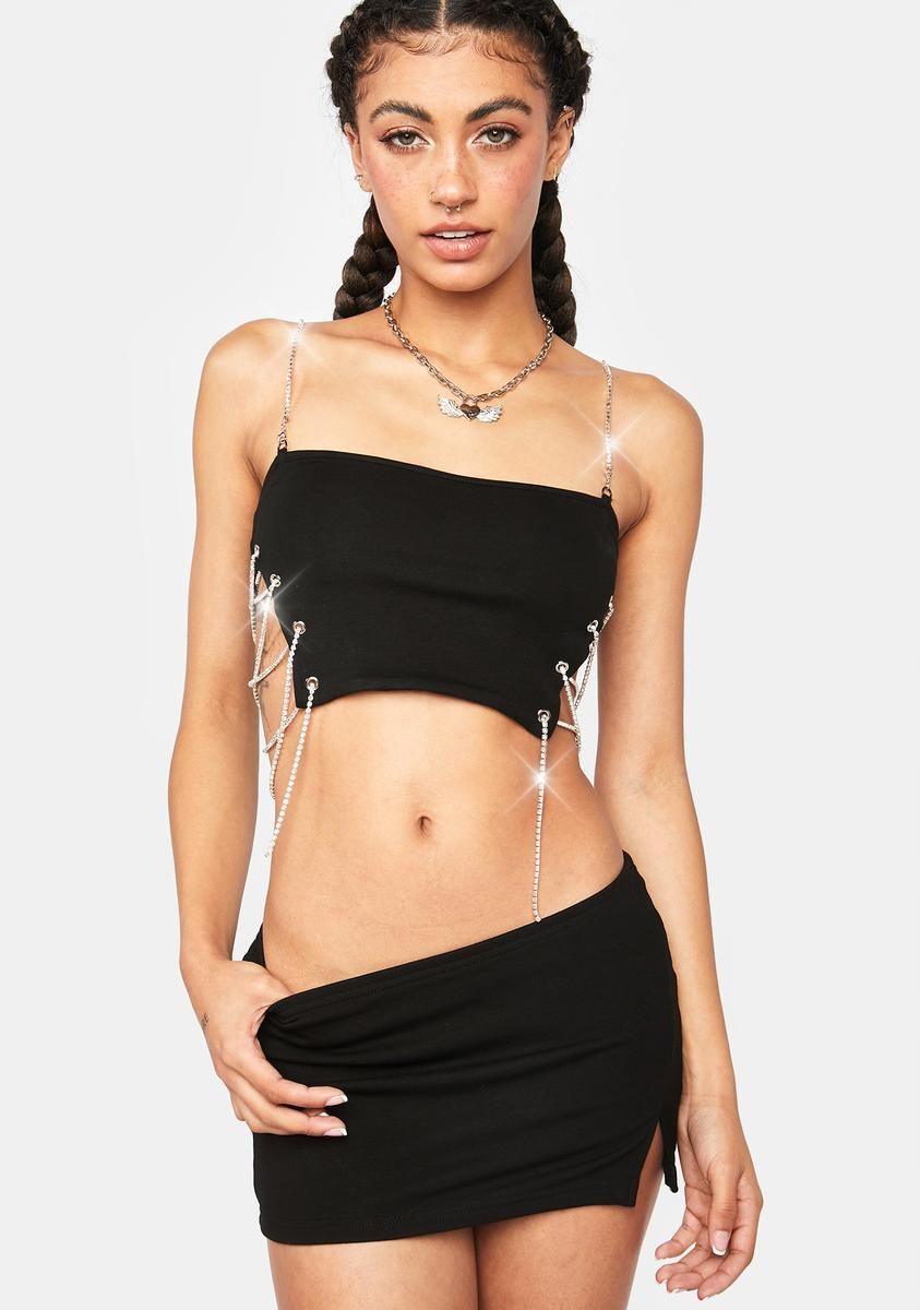 It's A Bling Thing Mini Skirt Set sold by Dolls Kill