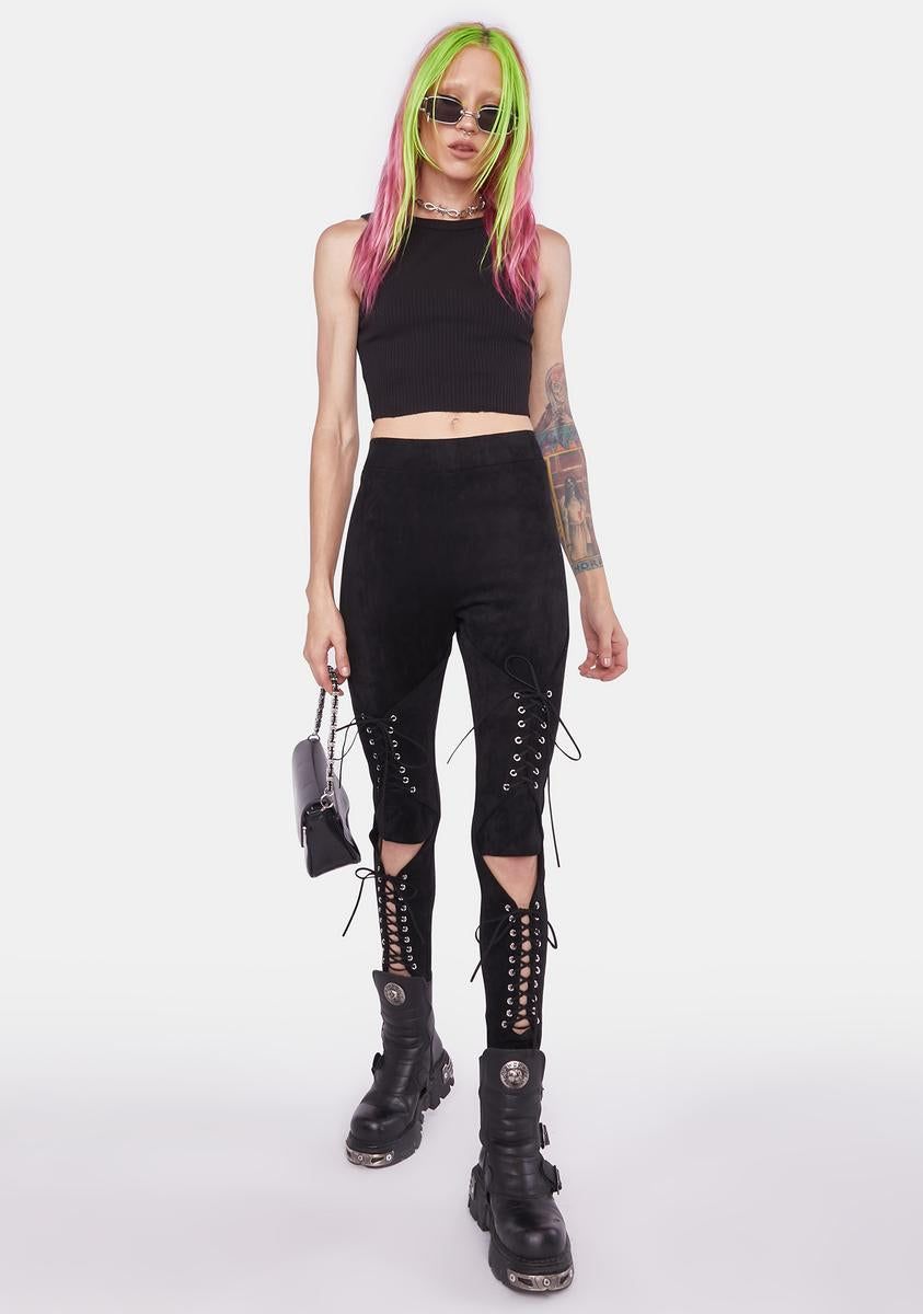 Dark Slay Life Ribbed Crop Tank sold by Dolls Kill product image thumbnail 3