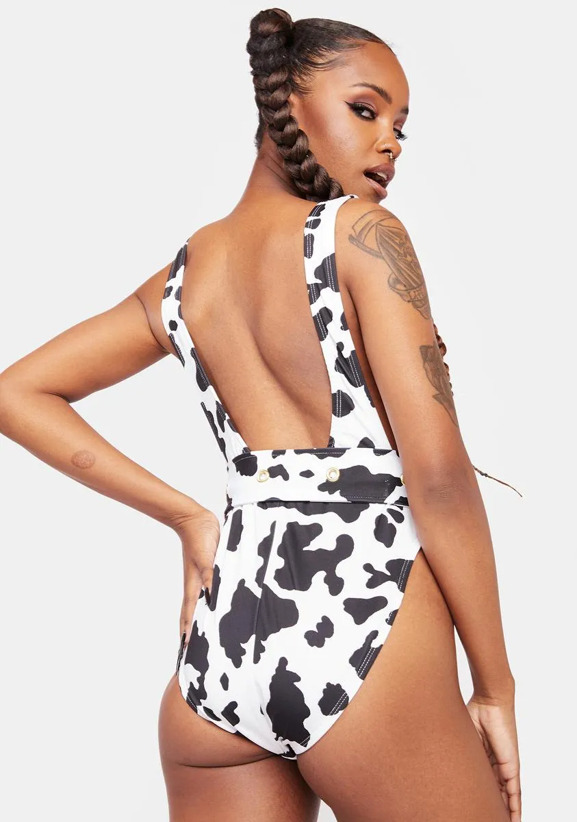Cow Print Venus One Piece sold by Dolls Kill product image thumbnail 4