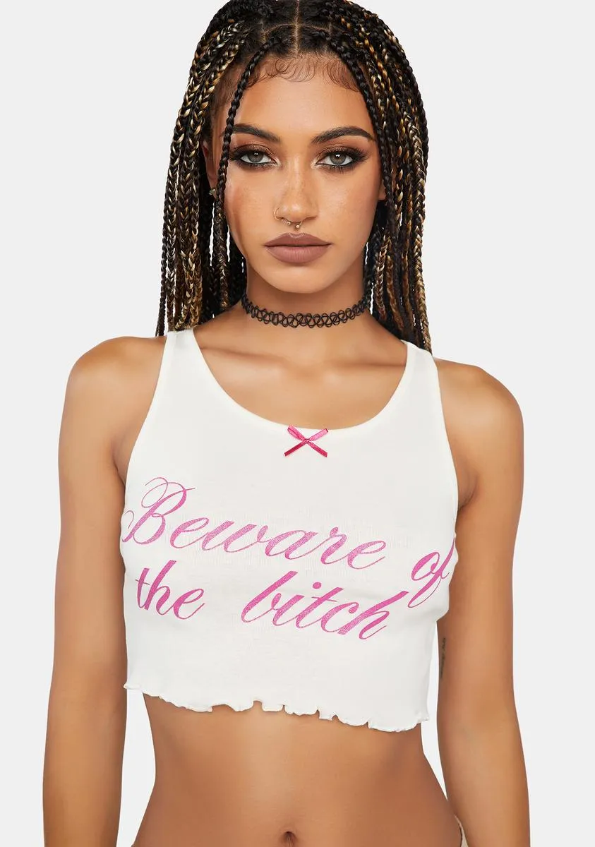 Beware Of The B Crop Top sold by Dolls Kill