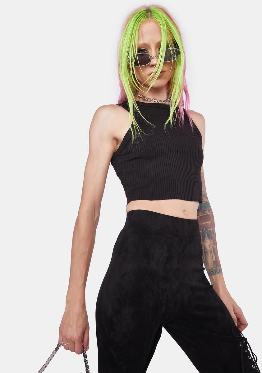 Dark Slay Life Ribbed Crop Tank sold by Dolls Kill product image thumbnail 2