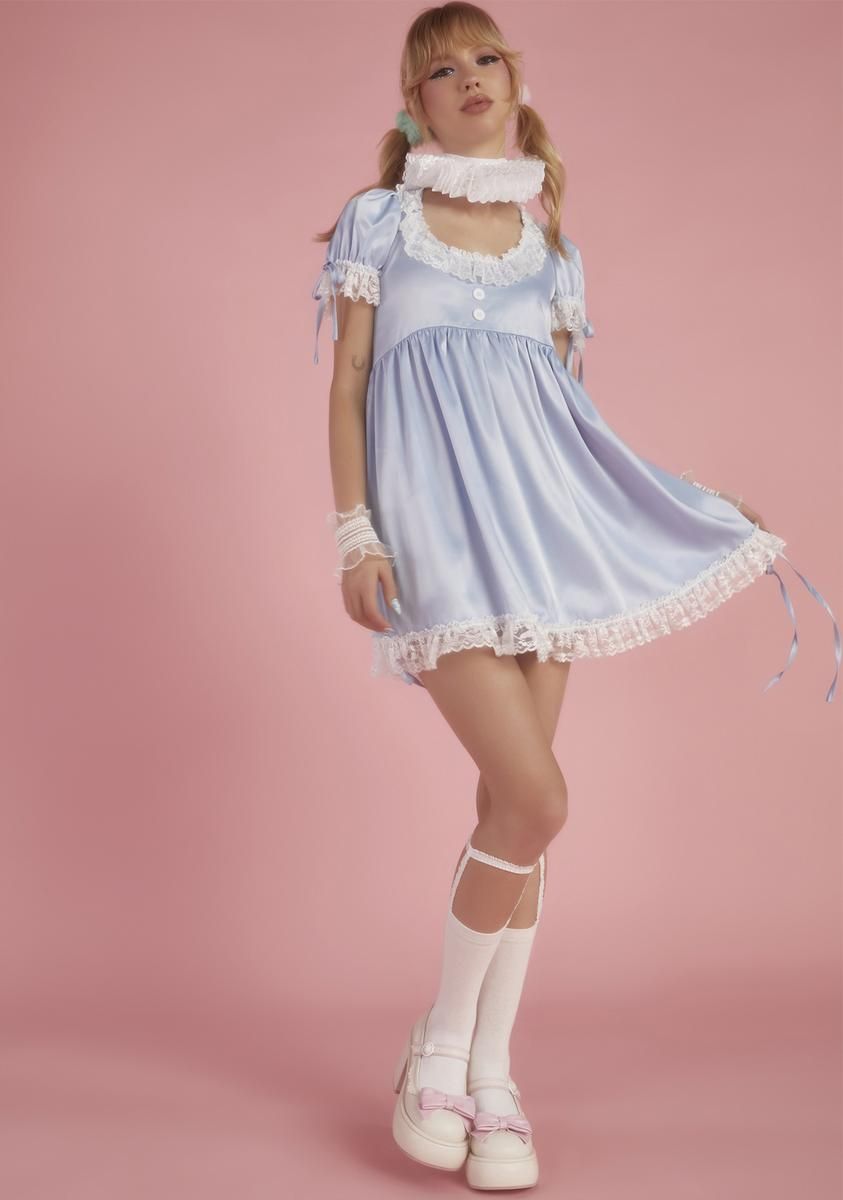 Delight Your Eyes Babydoll Dress sold by Dolls Kill product image thumbnail 3