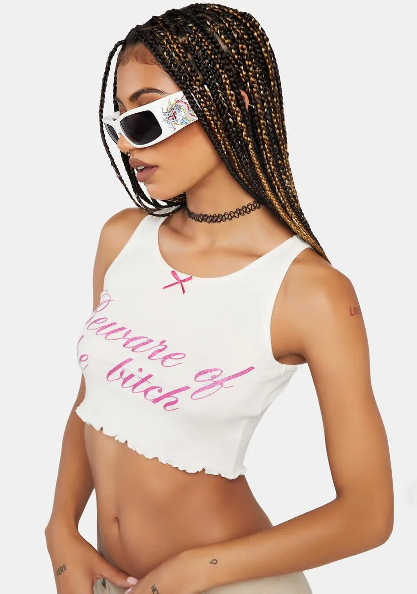 Beware Of The B Crop Top sold by Dolls Kill product image thumbnail 2