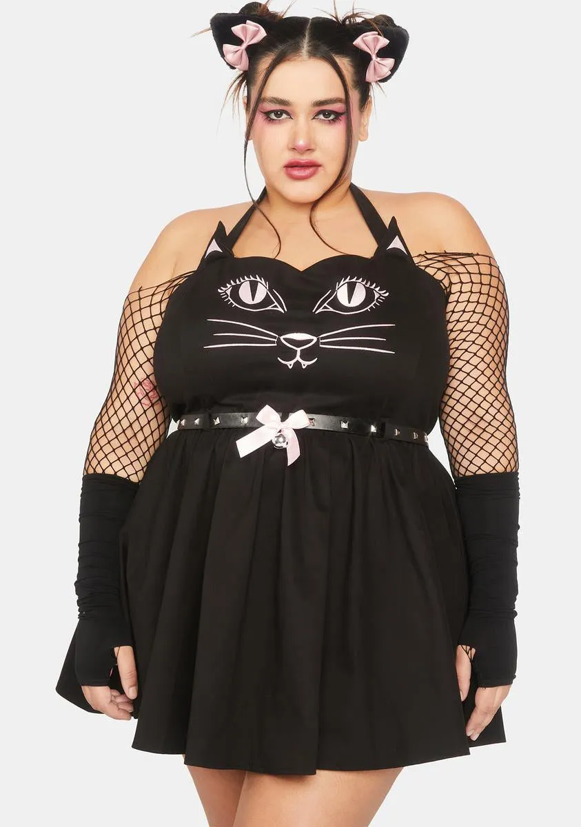 Plus Here Kitty Mini Dress sold by Dolls Kill