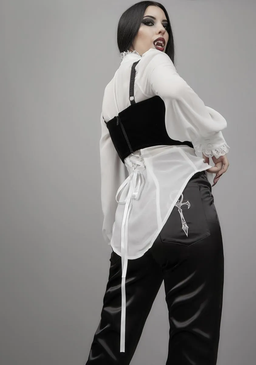 I'm No Angel Chiffon Blouse sold by Dolls Kill product image thumbnail 4