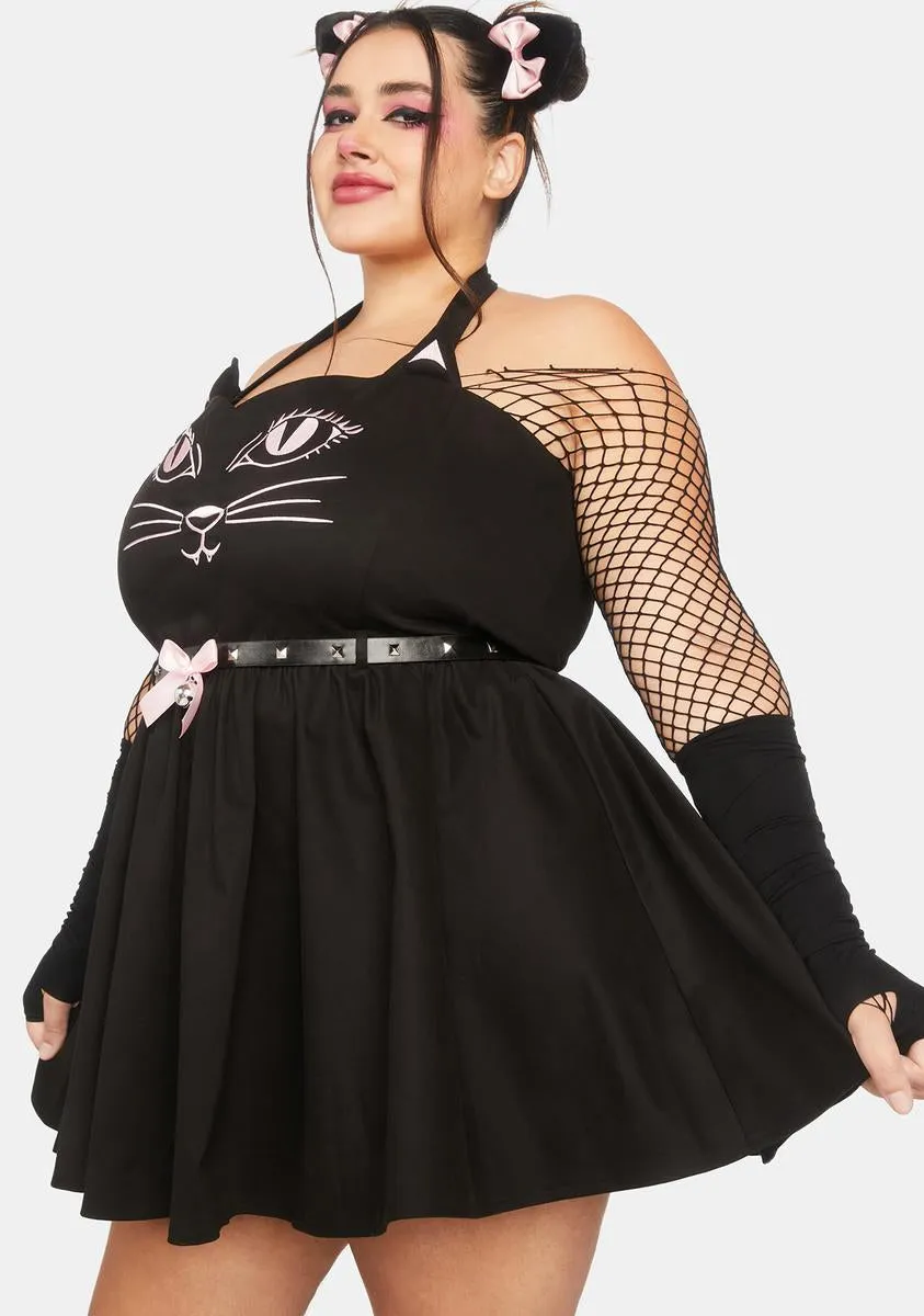 Plus Here Kitty Mini Dress sold by Dolls Kill product image thumbnail 2
