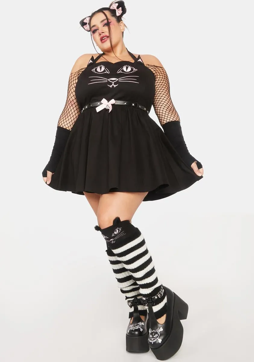 Plus Here Kitty Mini Dress sold by Dolls Kill product image thumbnail 3