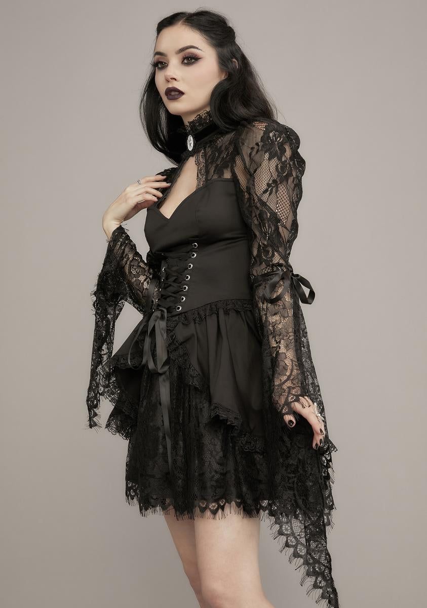 Lights Go Out Lace Mini Dress sold by Dolls Kill product image thumbnail 2