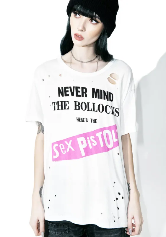 What Bollocks Distressed Tee sold by Dolls Kill