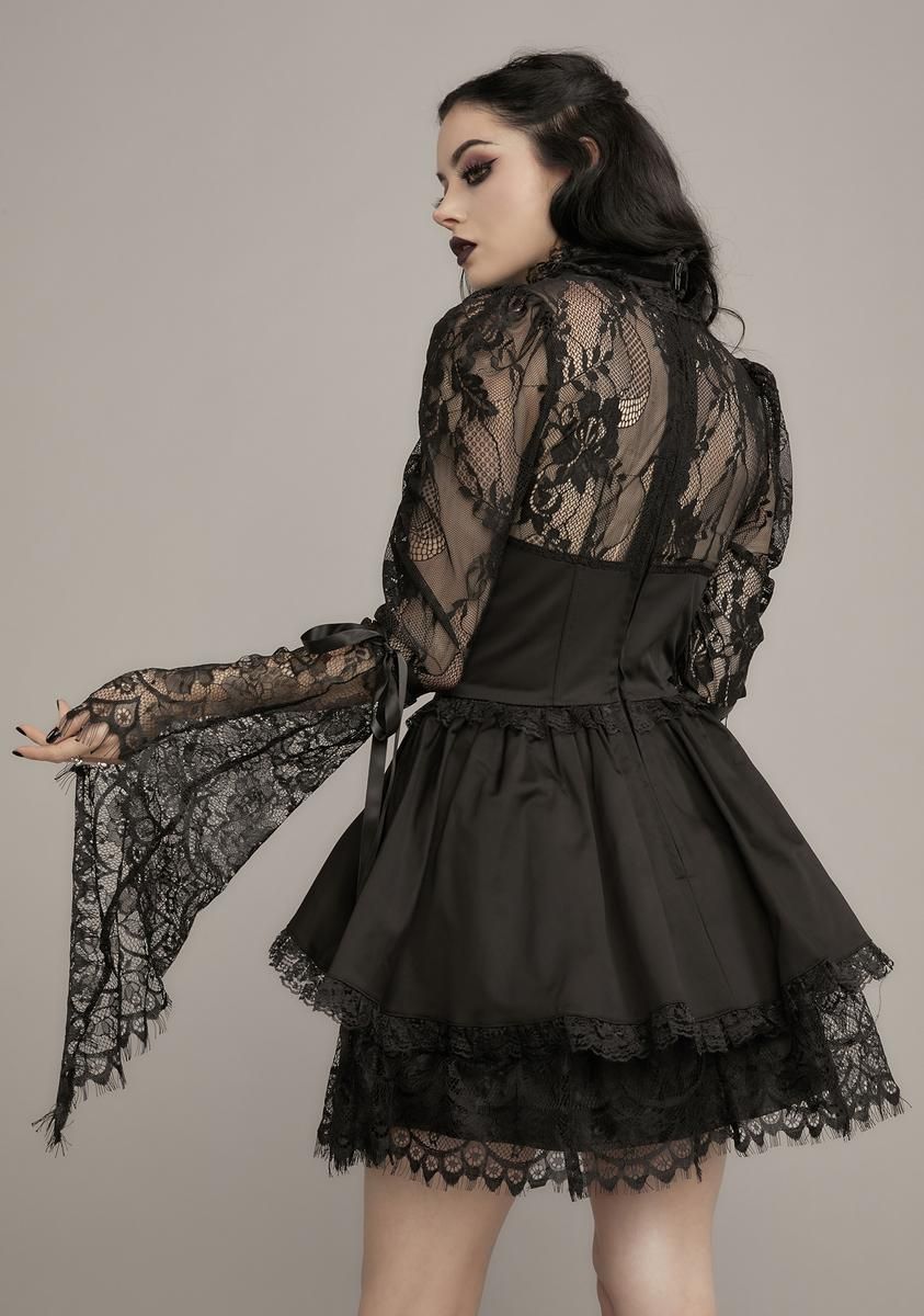 Lights Go Out Lace Mini Dress sold by Dolls Kill product image thumbnail 4