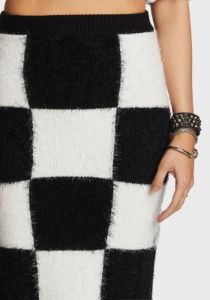 Proper Selfie Checkered Midi Skirt sold by Dolls Kill