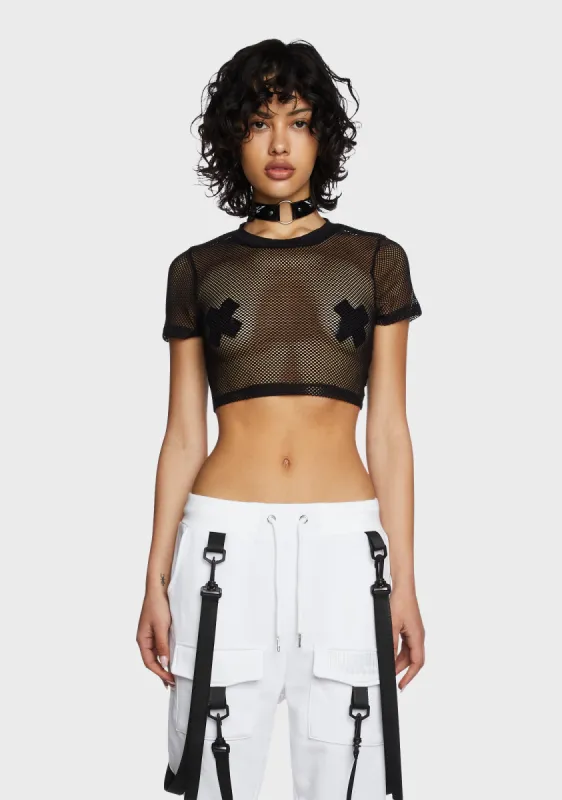 Bass Boomin' Fishnet Top sold by Dolls Kill