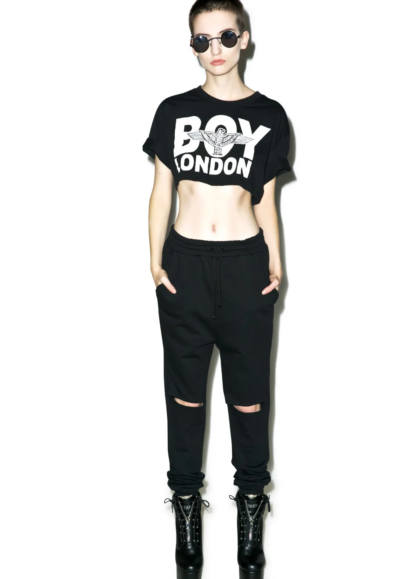 Sinner Cut-Out Sweatpants sold by Dolls Kill product image thumbnail 4