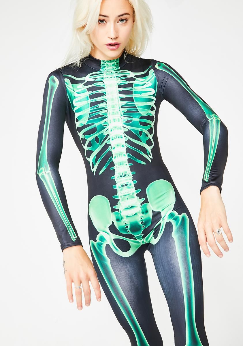 Acid Bones Skeleton Catsuit sold by Dolls Kill product image thumbnail 3
