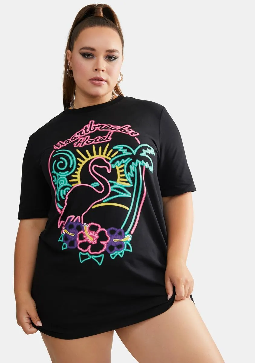 Plus Heartbreak Paradise Flamingo Tee sold by Dolls Kill