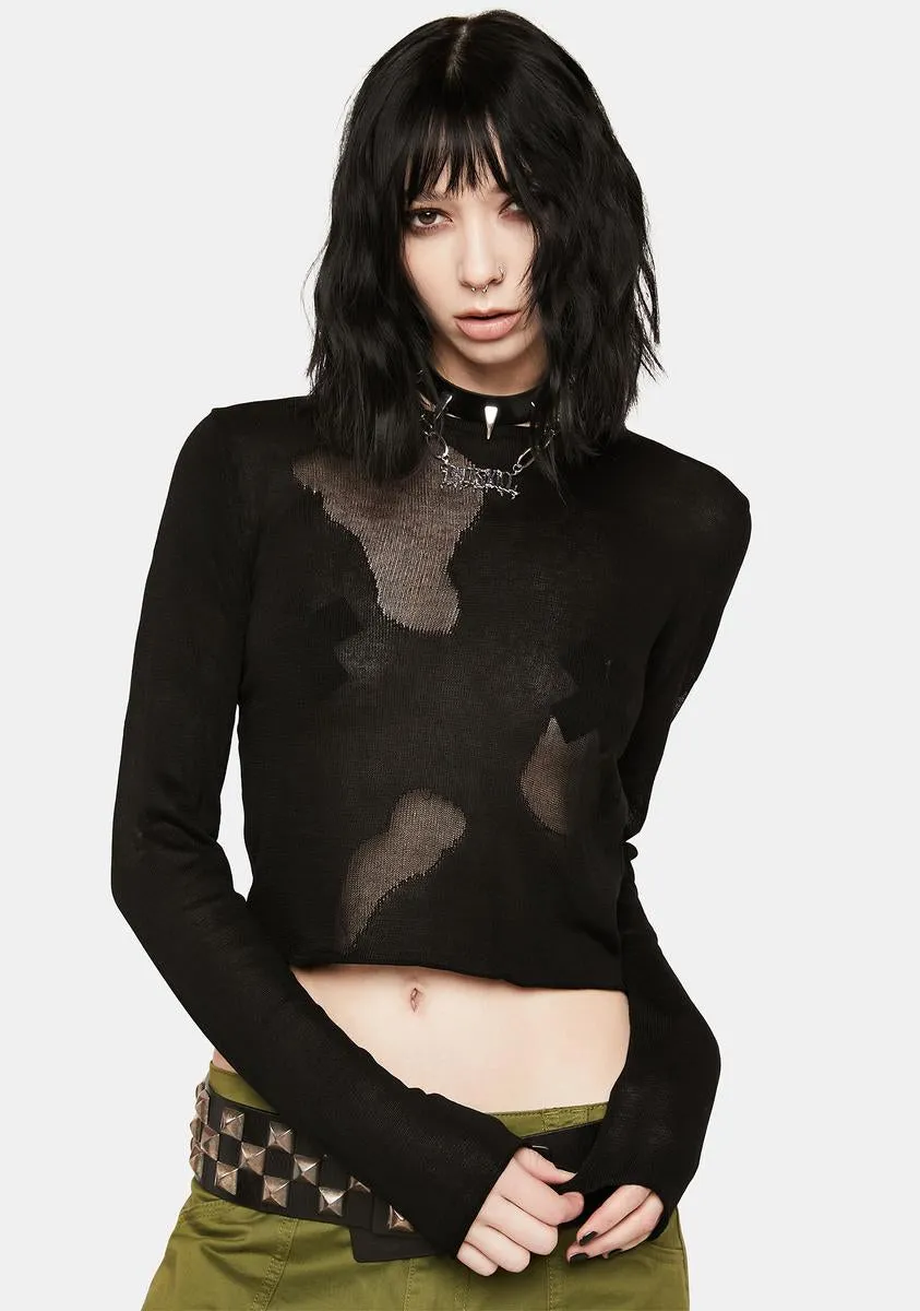 Don't Look Away Crop Top sold by Dolls Kill