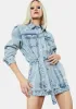 World Of Trouble Belted Denim Jacket sold by Dolls Kill